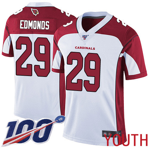 Arizona Cardinals Limited White Youth Chase Edmonds Road Jersey NFL Football #29 100th Season Vapor Untouchable